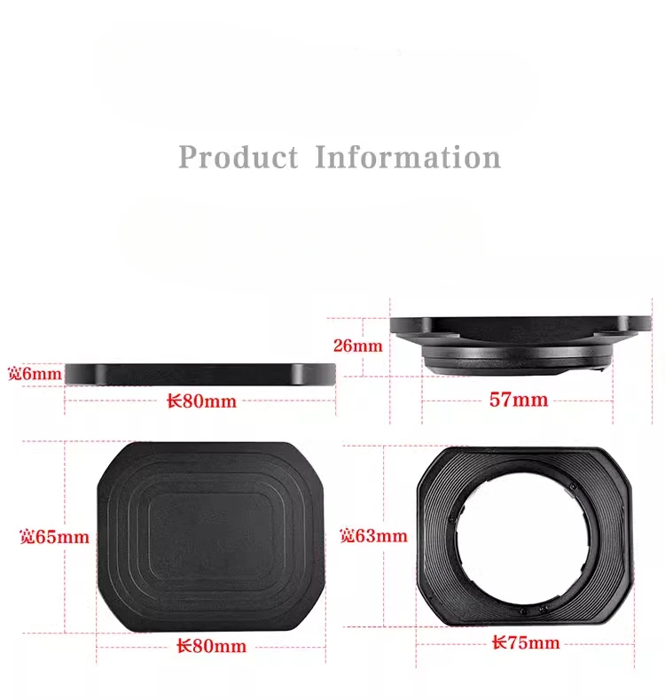 Capuchon d'objectif en métal pour Fuji XS10 XT5 XC, protecteur d'ombre, ustensiles de cuisine sans miroir, XF35 mm, ustensiles de cuisine Xf23 mm f2, bouclier lumineux carré, couvercle en métal, 35mm