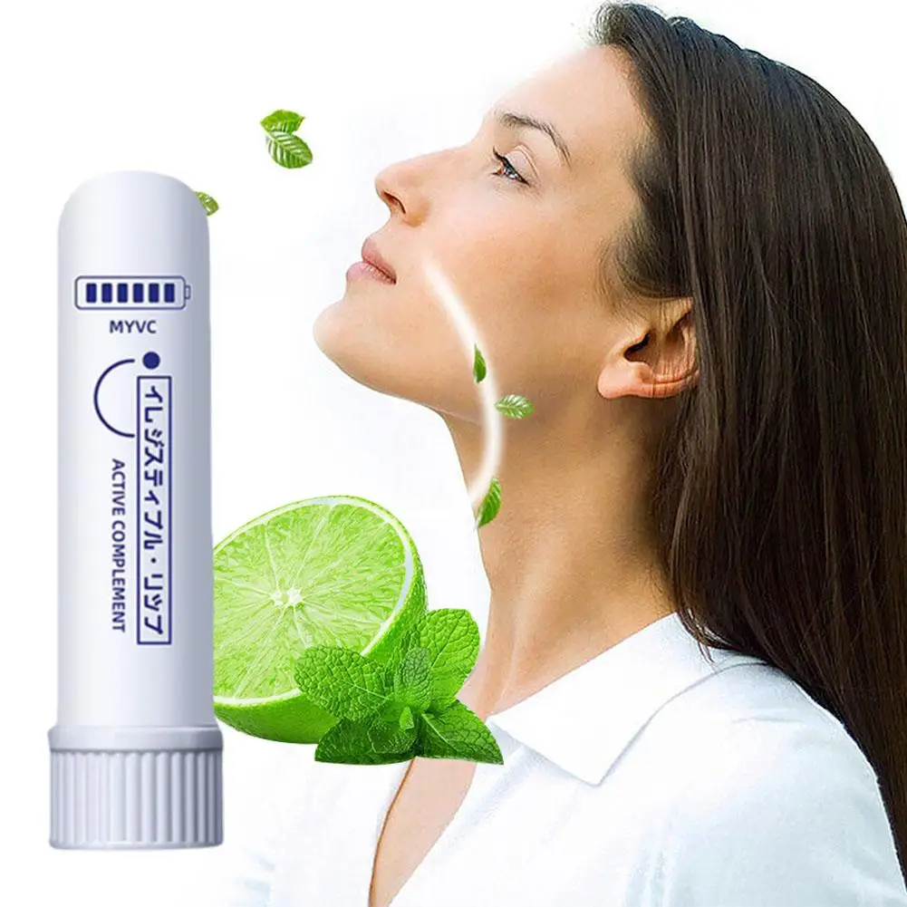 Portable Nose Inhaler Eucalyptus Essence Oil Nasal Inhaler Energy Stick Boost Focus Improve Breathing Nose Congestion Relief