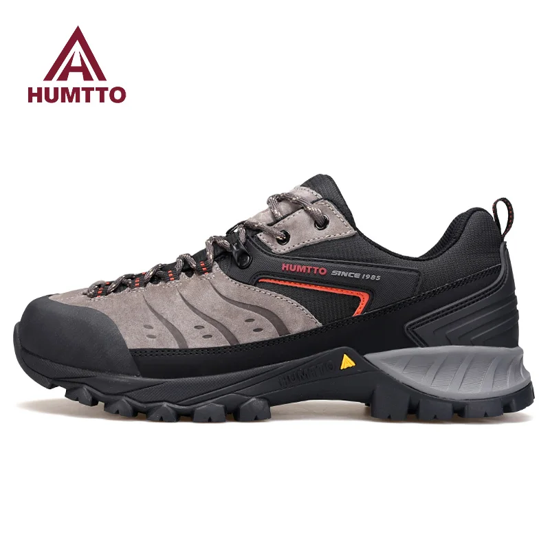 HUMTTO Waterproof hiking shoes Men Winter Leather Mens Luxury Designer Sneakers Casual Work Breathable Trainers ankle trekking