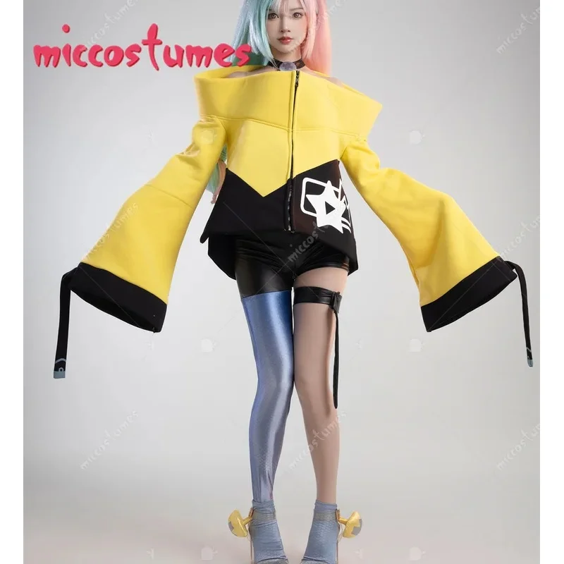 c;4,h'6\e/7;Miccostumes Women's PM Derivative Iono Cosplay Costume Halter Crop Top Jacket with Socks and Leg Rib;6,k'8\s.9/
