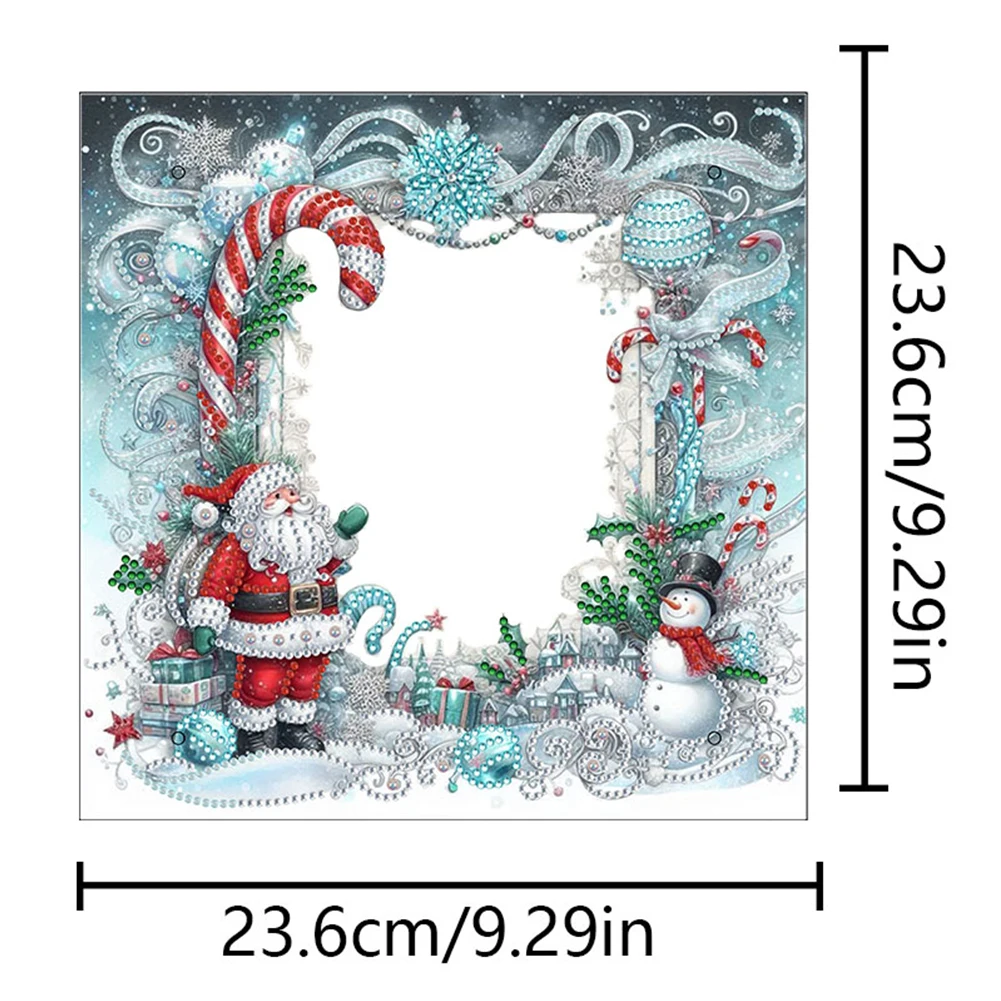 

2D/Flat DIY Xmas Diamond Decoration Photo Frame Diamond Art Kits Christmas Photo Frame Rhinestone Photo Frame for Office Decor