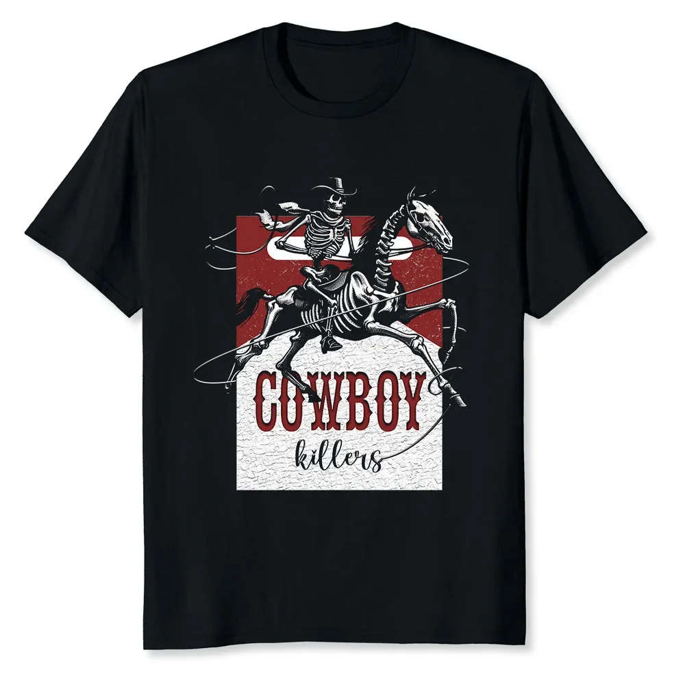 Cowboy Killers Cowboy Skeleton Dance Horse T-Shirt for Men Clothing Women Tees Unisex Summer Short Sleeve