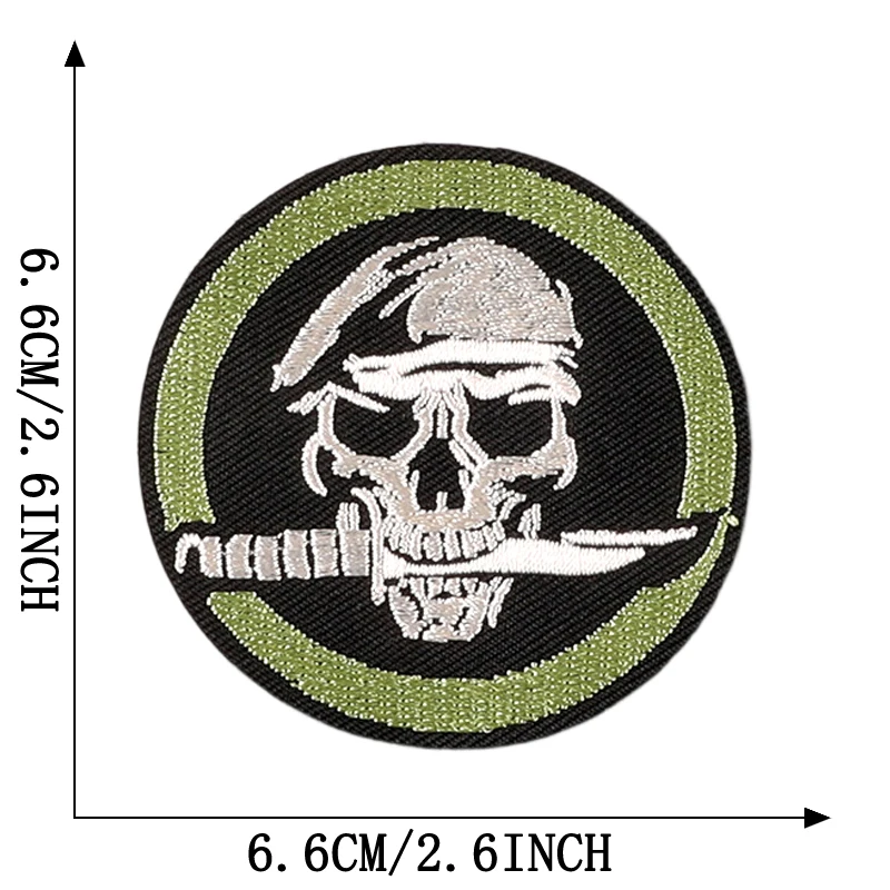 Punk Patches Eisen auf für Kleidung Designer Schädel Outdoor bestickt Parche Bordado Para Ropa Termoadesive Rock Nähen Diy Jacke – Detail 15