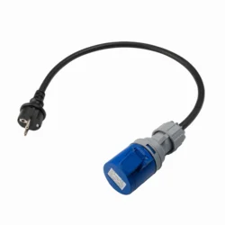 Cable de extensión convertidor de carga para cargador EV, enchufe hembra CEE, 3 fases, 16A, Industrial, resistente, para caravana