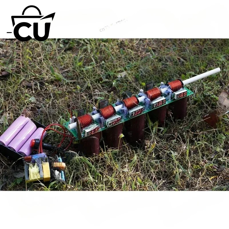 New Generation, Multi-level Electromagnetic Gun, DIY or Finished, 5-7 Level Coil Gun Dual Indicator Meter, Teaching Model