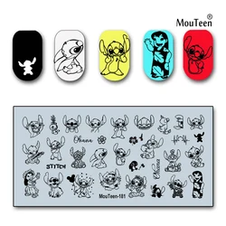 Disney Lilo & Stitch Nail Stamp Stitch Baby Nail Stamping Plate for Nail Art 4.72*2.36inch #181