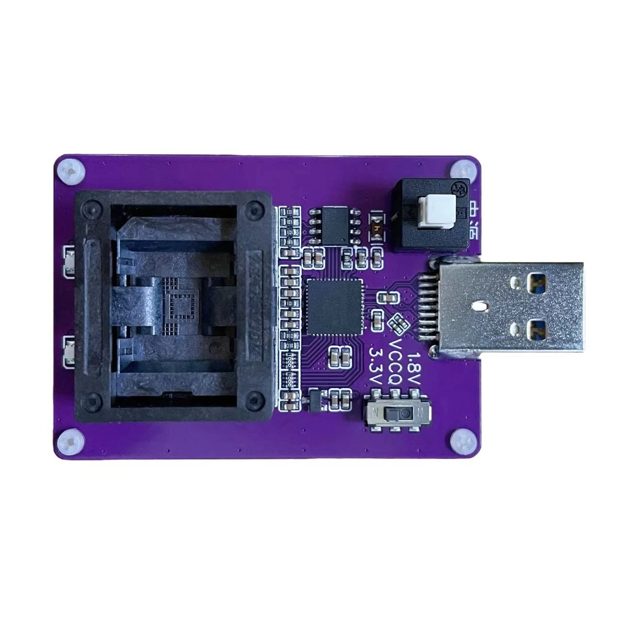 Emmc153 Burning Socket to USB3.0 Mirror Reading and Writing Emmc Chip Test Bga153 Test Socket GL3224E