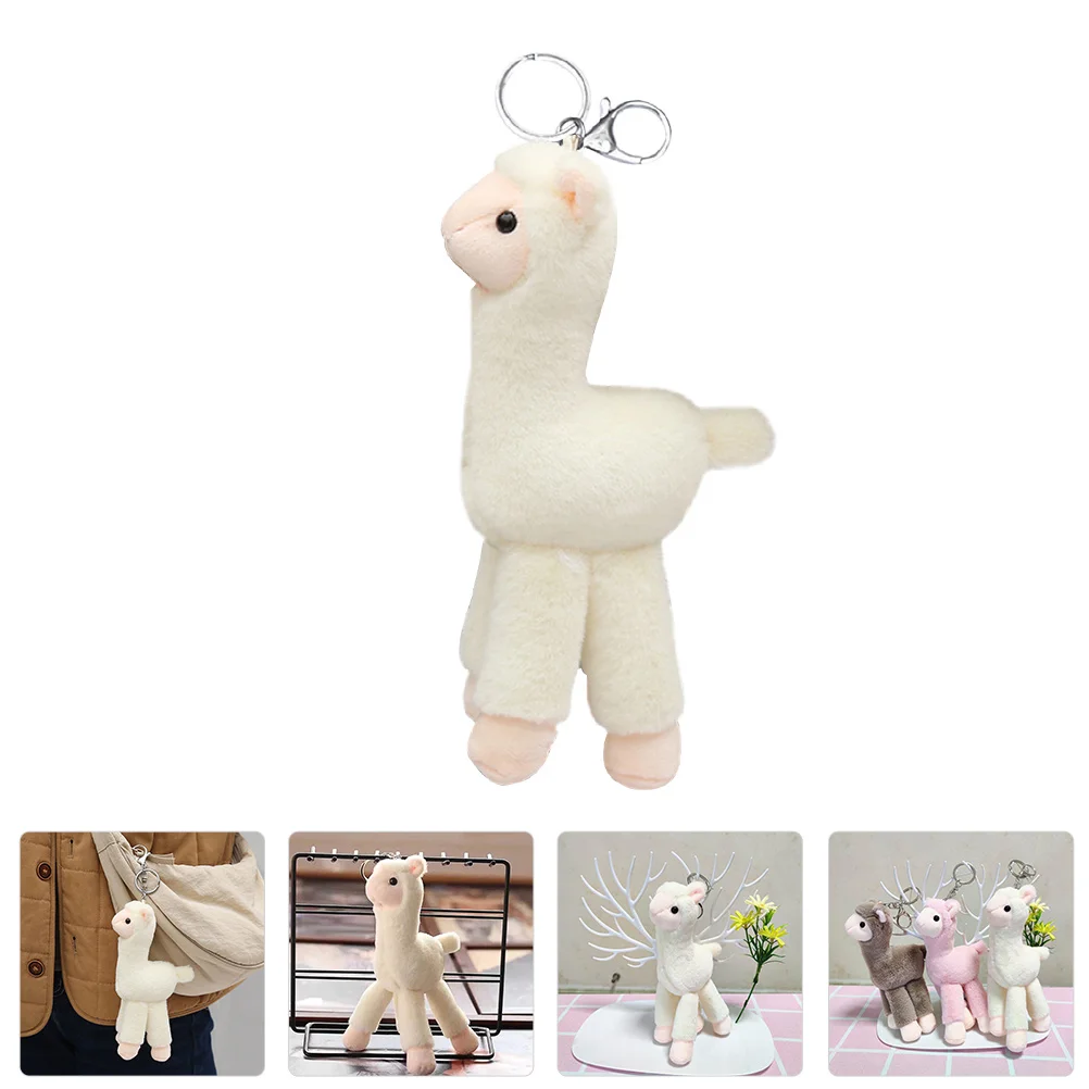 

Key Chain Alpaca Plush Keychain Toy Purse Stuffed Animal Pendant Zinc Alloy Ring Cute Lovers