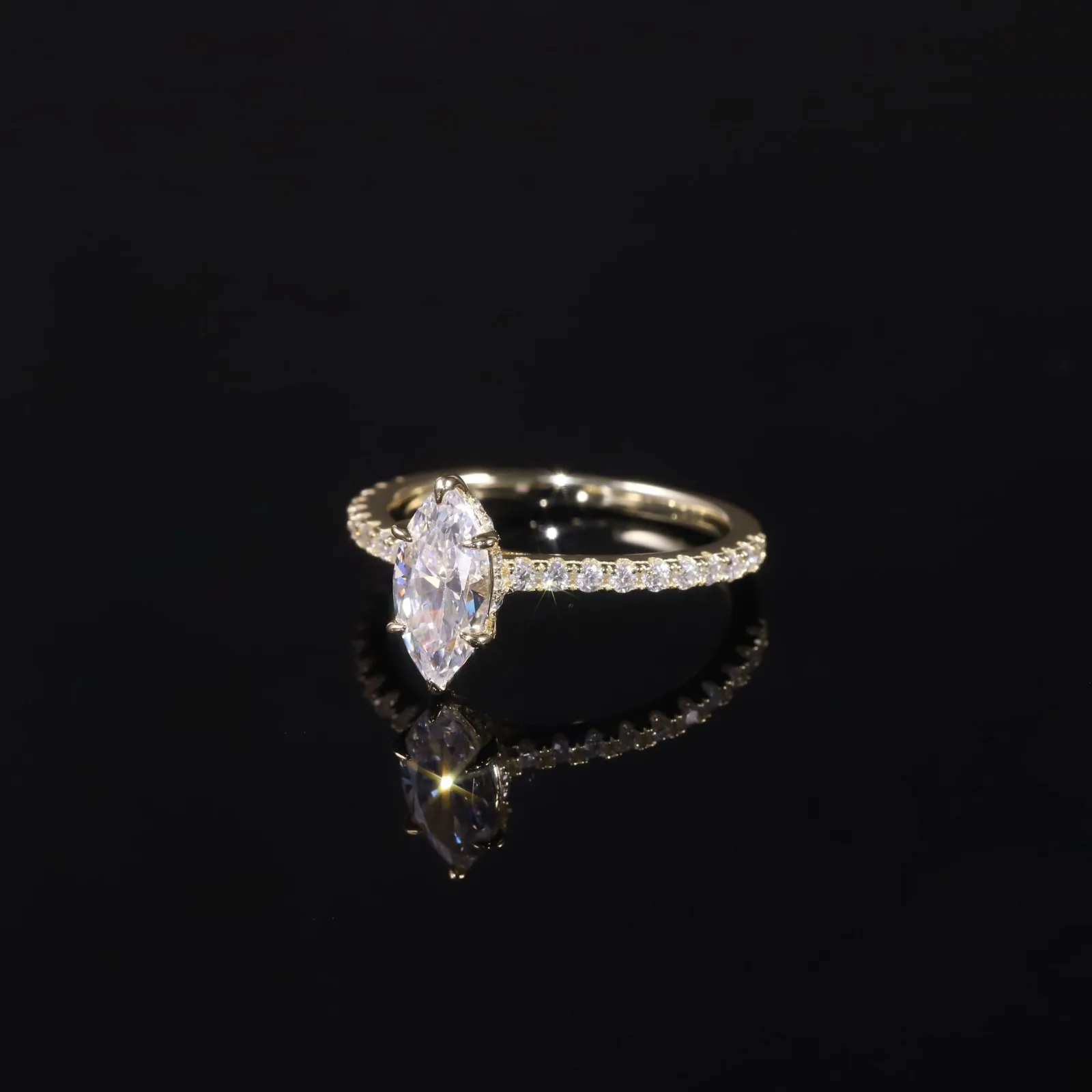 MuShan Jewelry 925 Silver 10k Gold 14k 18k Gold Rings Lab Grown Diamond IGI Certificated Women Ring Wedding Band Fine Jewelry
