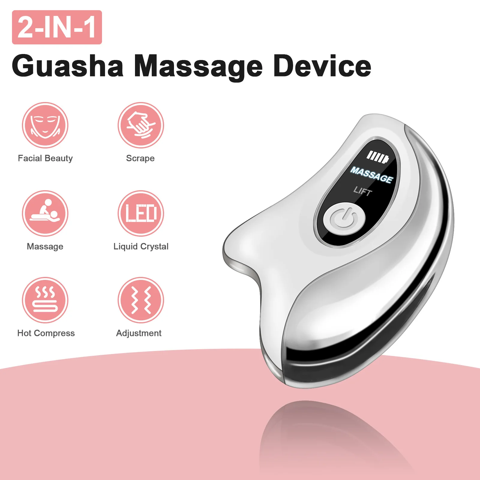 

Electric Gua Sha Facial Lift Beauty Device, Facial Massager with Vibration and Constant Temperature Import, Mini Massage Device
