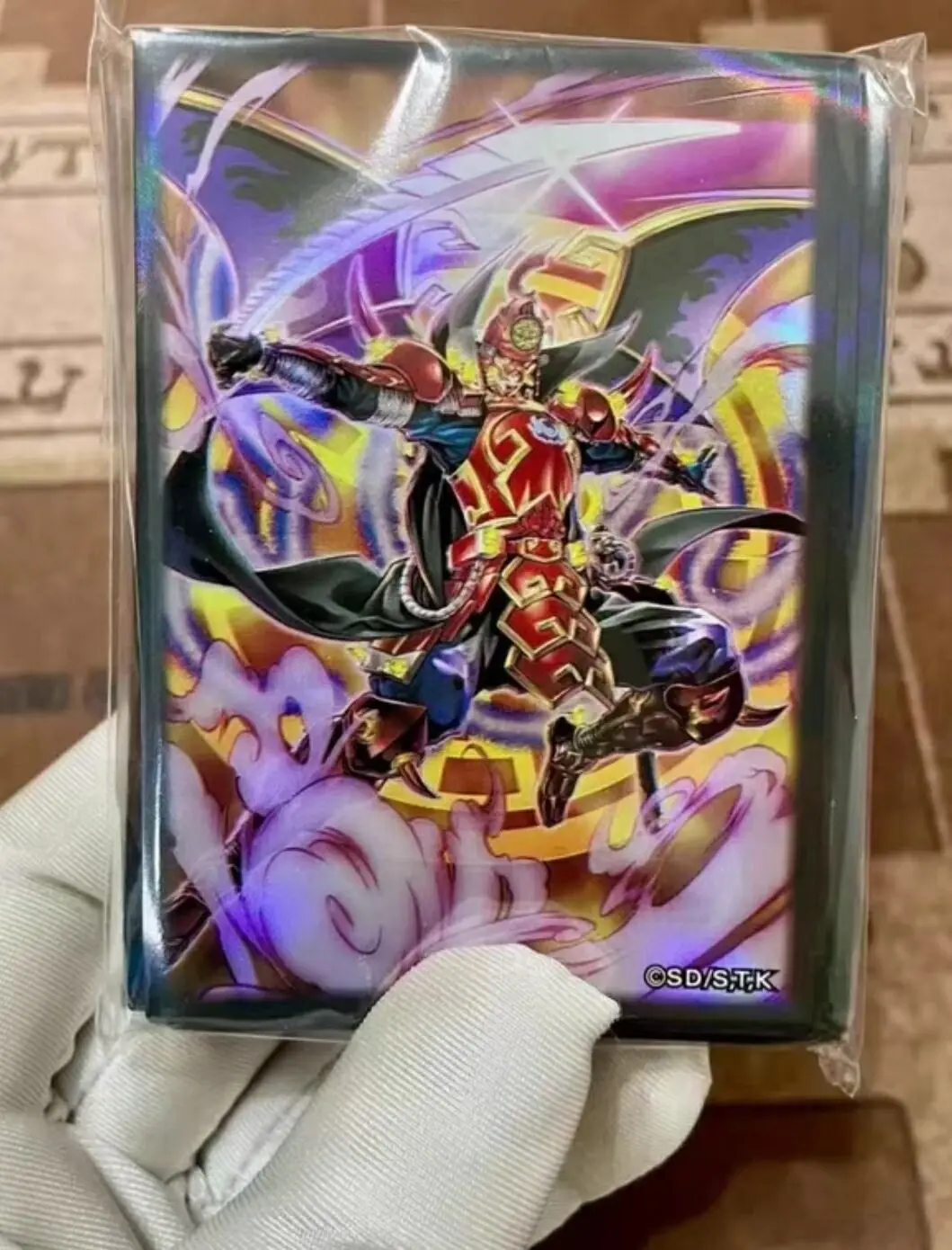 100pcs-yugioh-konami-duel-monsters-legendary-lord-six-samurai-shi-en-official-collection-sealed-card-protector-duelist-sleeves