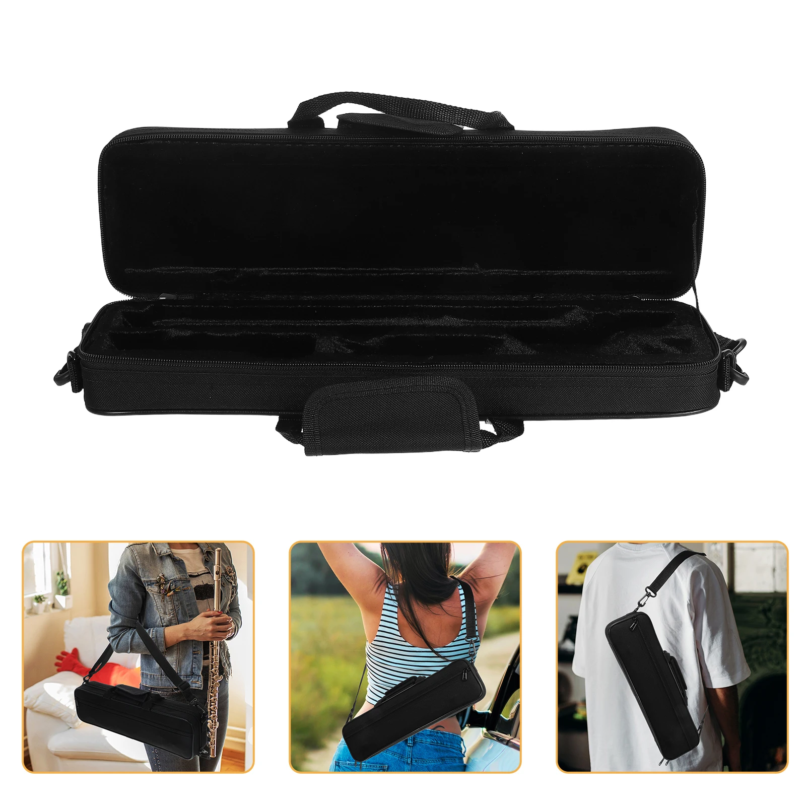 

16 Hole Flute Bag Cover Storage Piccolo Cases for Musical Instruments Carrying Oxford Cloth Carrier