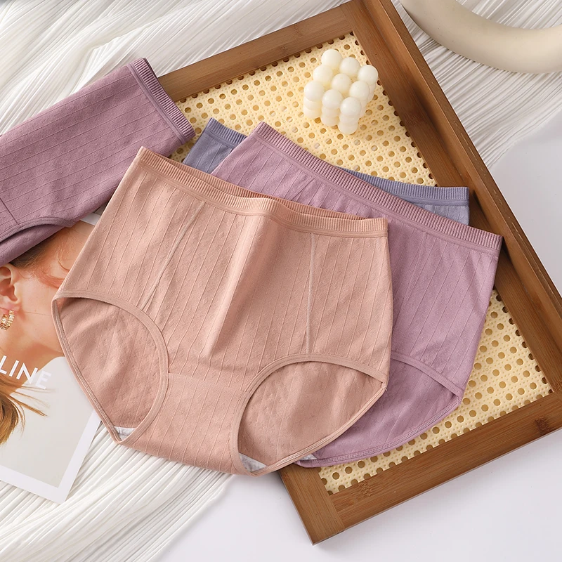 3Pcs Women's Cotton Briefs Soft Seamless Panties for Women Underwear Lady Plus Size Panties Set Pack Lingerie Sexy Triangular