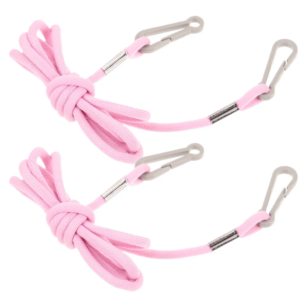 

2Pcs Ski Glove Lanyard Pink Adjustable Kids Winter Mitten Clips Neck Strap Anti-Lost Rope Gloves Keeper Strap Hat Hangers