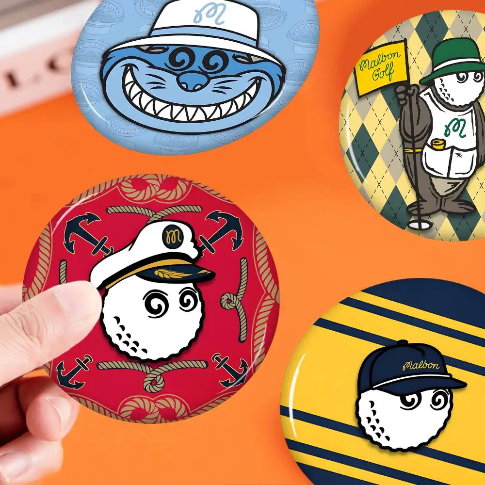 L-Leisure-M-M-Malbones Golf Customizable Soft Button Pin For Women Creative Jewelry Funny Badge Cartoon Lover Hat