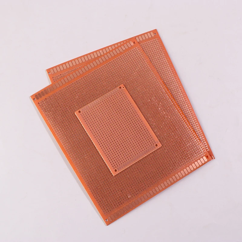 5pcs 7*9/15*18cm Single Side Prototype Board Breadboard Universal Board Experimental Bakelite Copper Plate Board Yellow