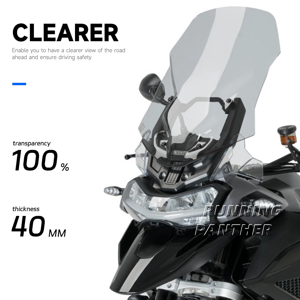 Sports WindScreen Windshield Visor Deflector For TIGER Tiger 1200 GT/GT Pro/GT Explorer/Rally Pro/Rally Explorer - Image 4