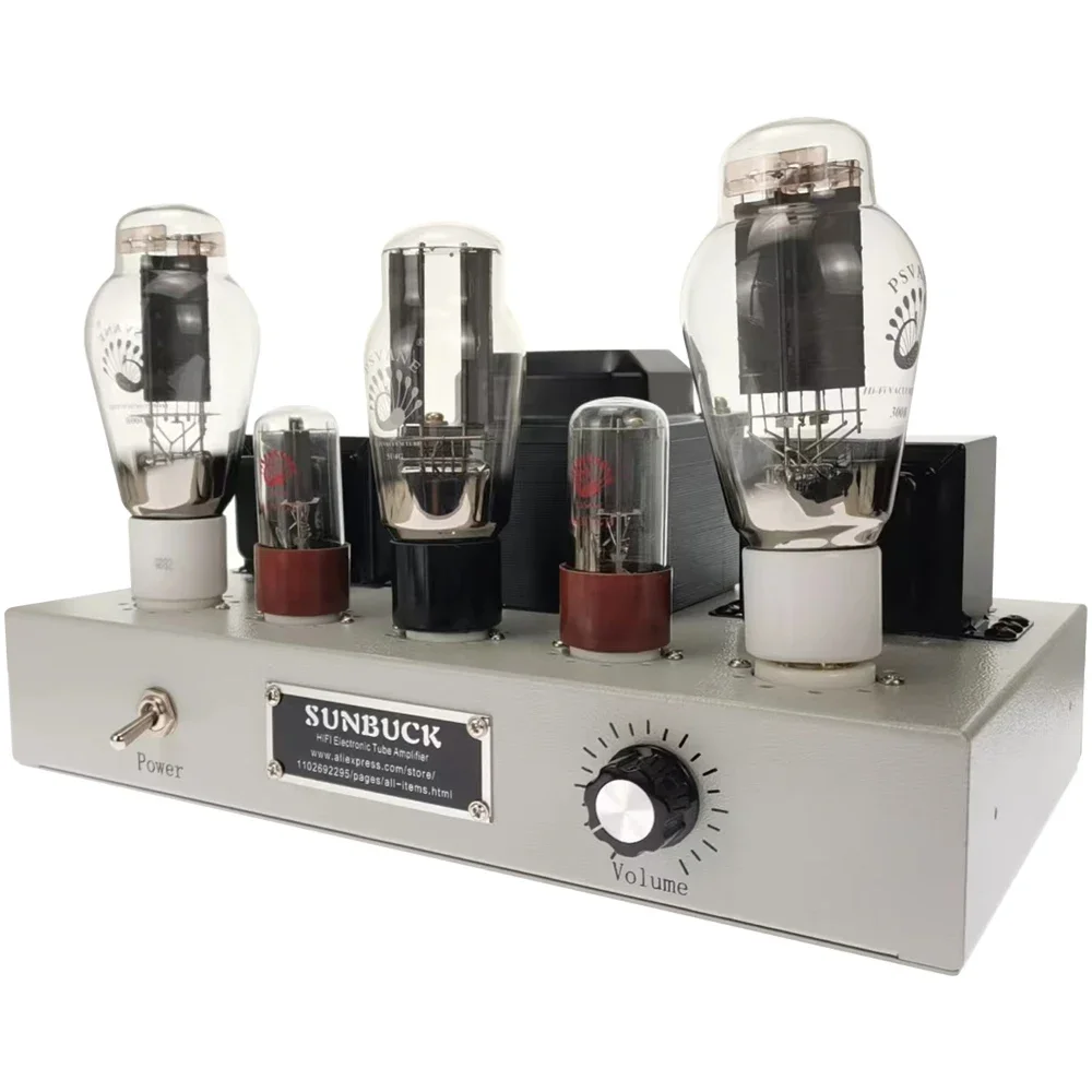 SUNBUCK 5U4G 6SN7 Push 300B Vacuum Tube Amplifier 2.0 Stereo 10W 5U4G Rectify Pure Handmade 300B Tube Power Amplifier Audio