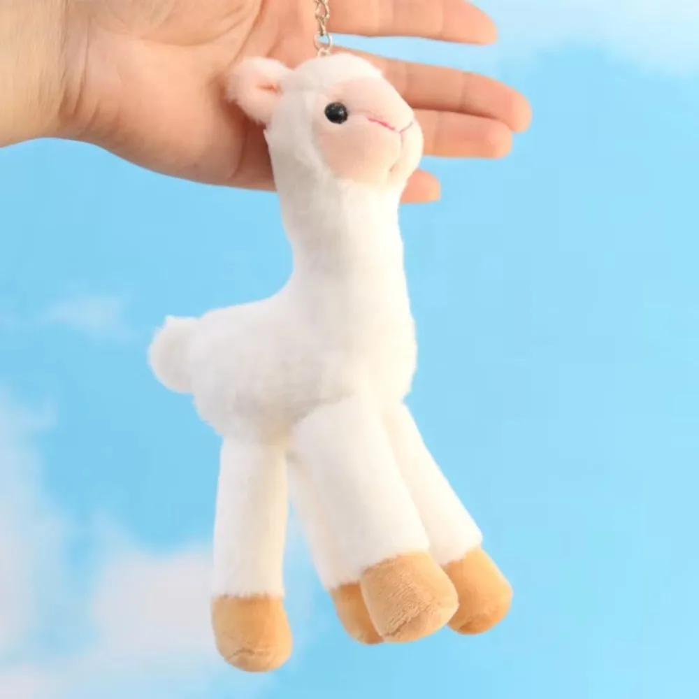 Birthday Gift Cartoon Alpaca Keychain Plush Mini Backpack Bag Key Chain Car Key Pendant