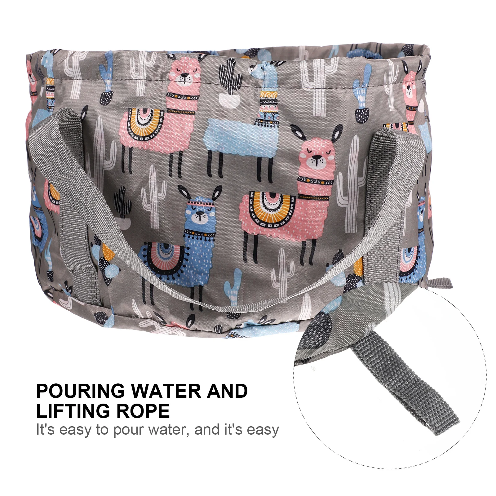 1 قطعة حوض القدم المحمولة القابلة للطي 21L مقاوم للماء النايلون في الهواء الطلق القدم تمرغ حوض السفر التخييم دلو للماء متعددة الأغراض