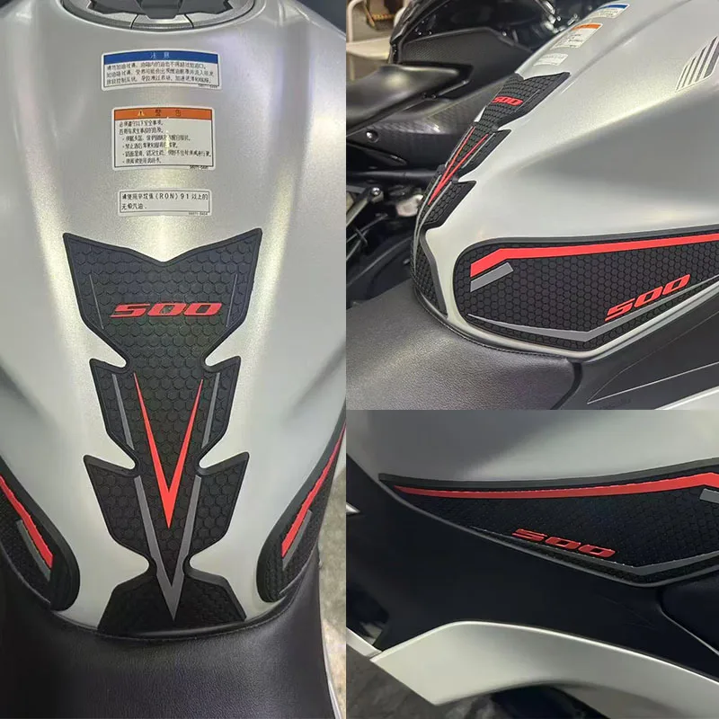 Motorcycle Anti-skid Fuel Tank Leg Protection Sticker Modified Thickened Fish Bone Decal Suitable for Kawasaki NIN500