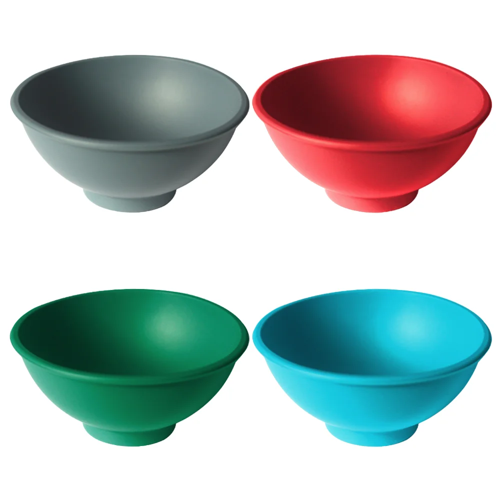 

4 Pcs Mini Seasoning Bowl Food Storage Container Silicone Sauce Dish Spice Serving Plates Containers for