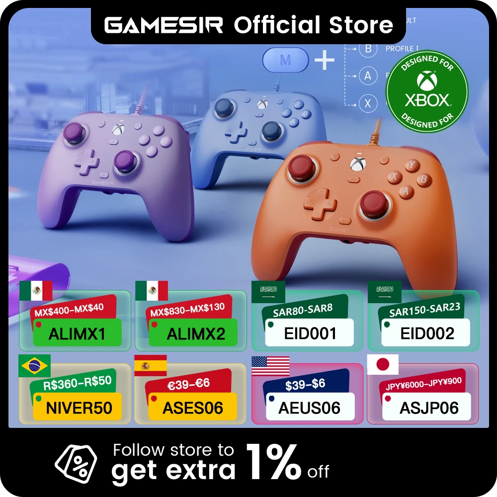 Игровой контроллер GameSir G7 SE Xbox Геймпад для Xbox Series X, Xbox Series S, Xbox One, джойстик Hall, сменные панели