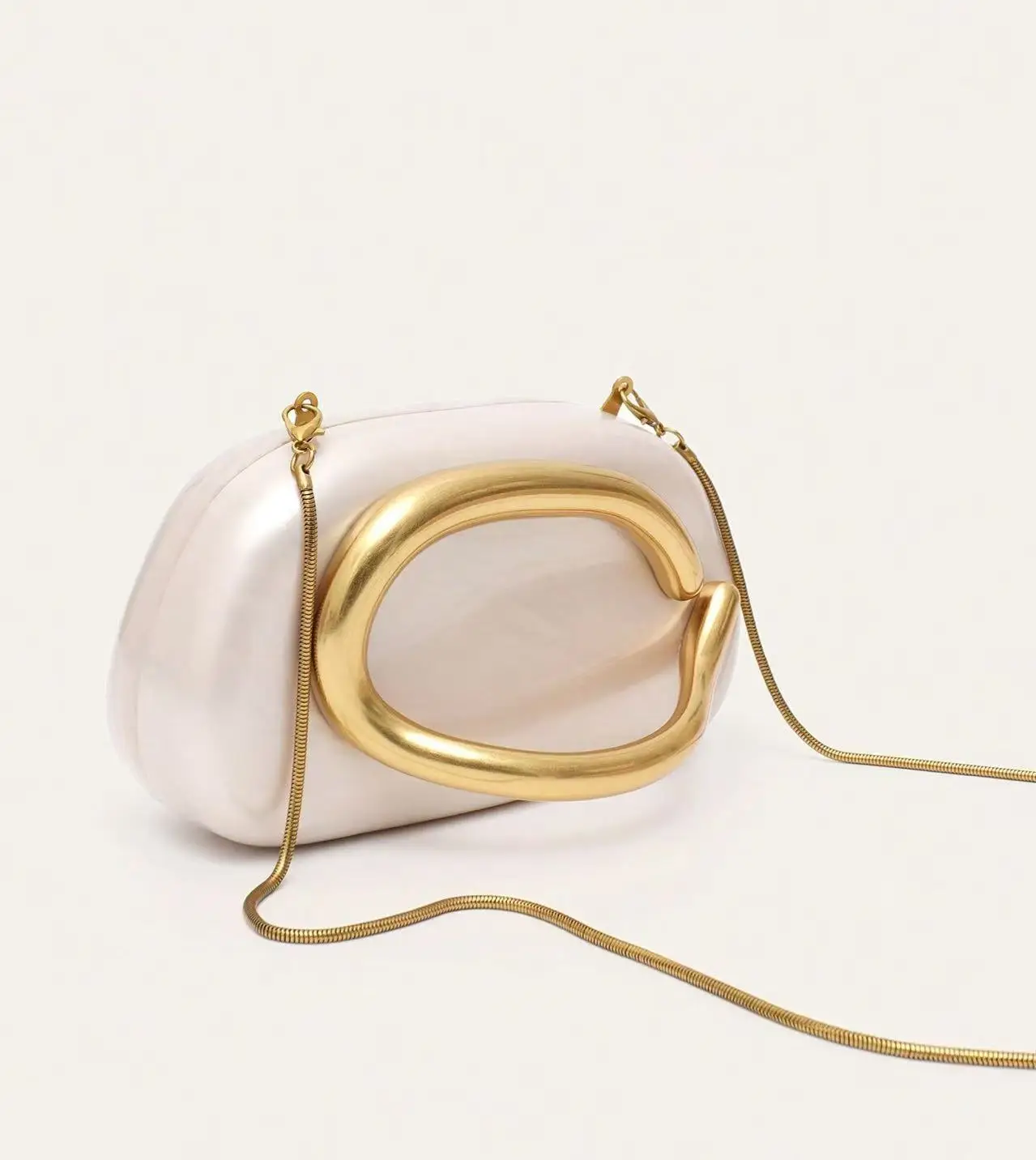 

Women's European American New Shoulder Oblique Span Bag, Special-shaped Shell Acrylic Bag, Fashionable Wedding Dinner Clutch Bag