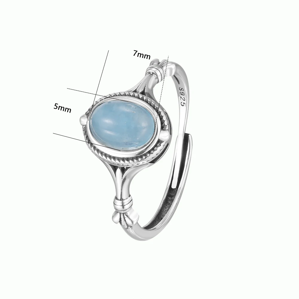 S925 prata natural minério jade ágata vermelha anel feminino jóias de casamento presente requintado simples anel feminino cristal moonstone