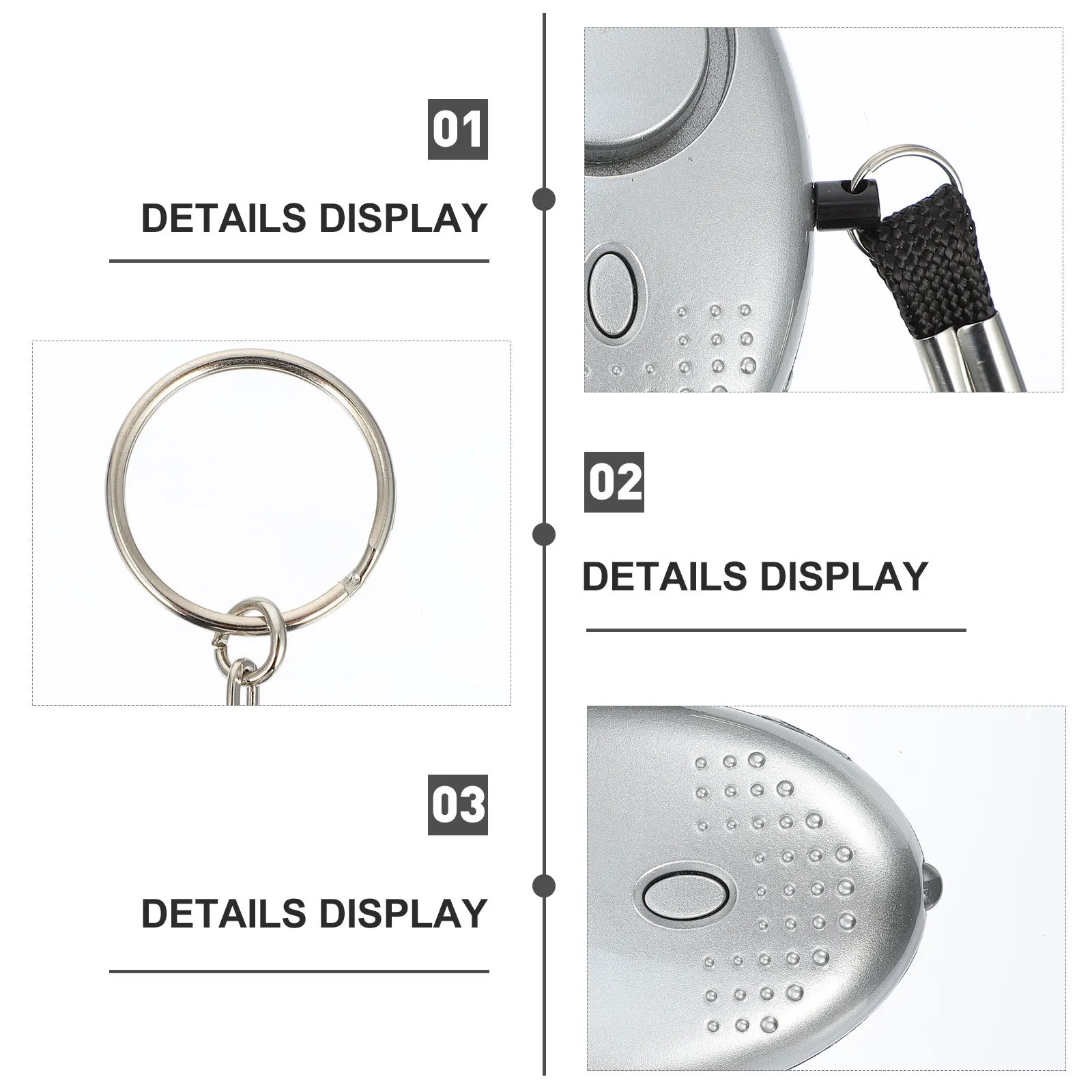 

10Pcs 130db Personal Security Alarm with LED Light Emergency Safety Siren for Women Travel Hiking Camping Siren Alarm