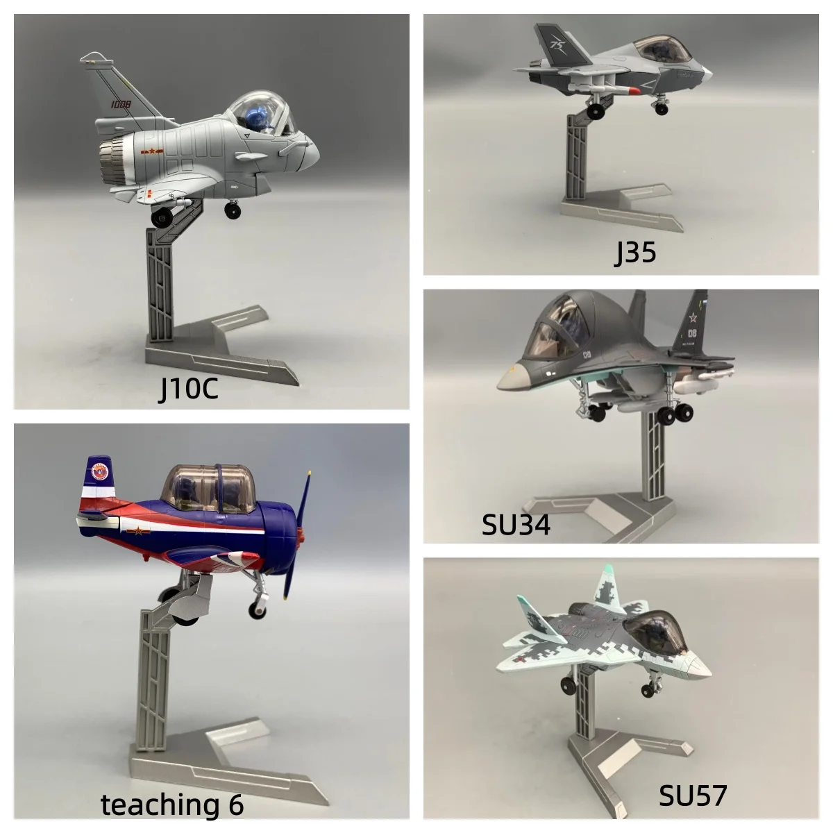 Q-version Series Models j10c Alloy Plane su57 model su34 J35 fighter Miniature Aircraft Collectors & Aviation Enthusiasts