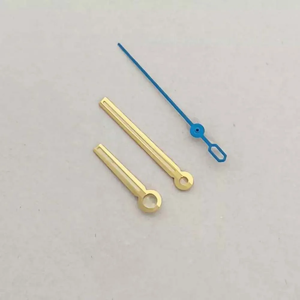 3 Stück Uhrzeiger grün leuchtend Rose/Silber/Gold + blaue Stabzeiger Nadel für NH35/36/4R/7S Uhrwerk Zubehör