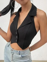 Vest Short Sets Suspenders Women's Clothing Trend 2023 Back Cutout Luxury Designer Coats Jackets Modelutti