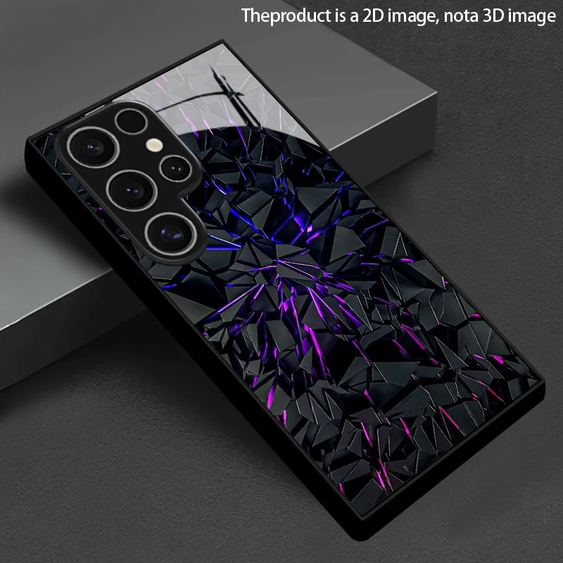2D Pattern Phone Case for Samsung S26 S25 S24 S23 S22 S21 S20 A56 A36 A16 Tempered Glass Protective Cover