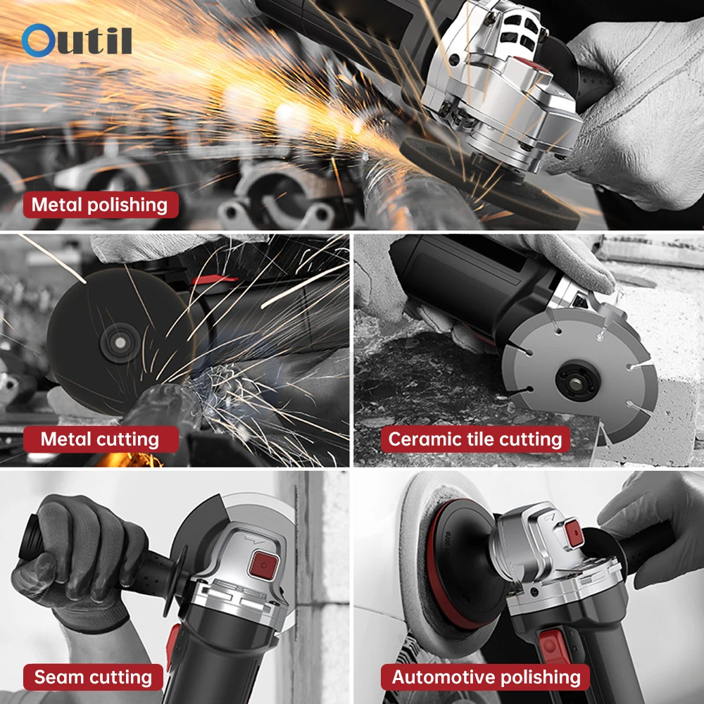 Imagem -06 - Elétrica Angle Grinder 710w 11000rpm Cordado Moagem Máquina para Polido Moagem e Corte de Metal Ferramenta de Madeira