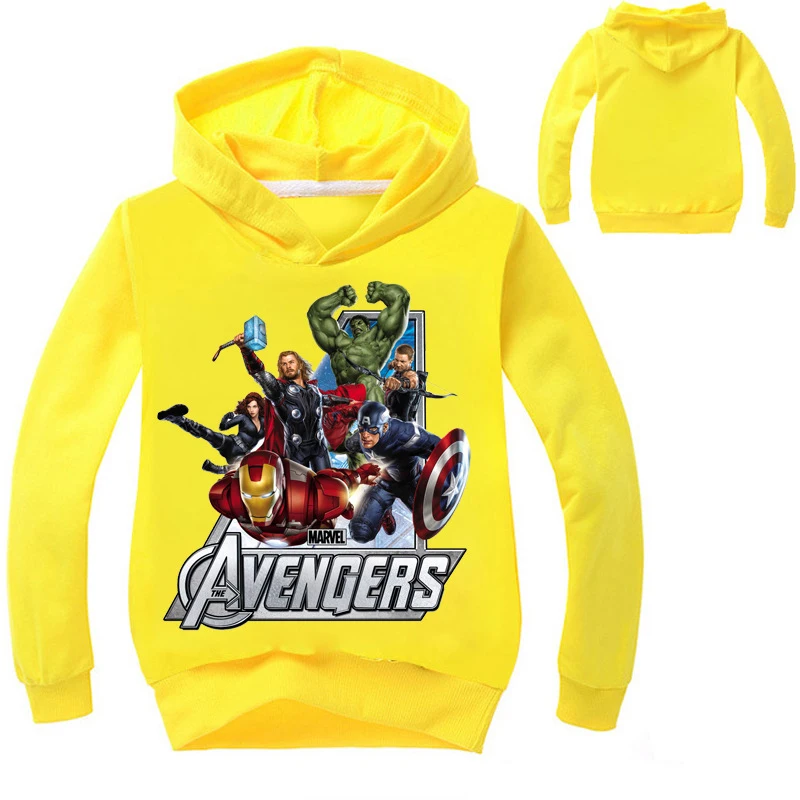 Spider man Boys Sweatshirts Cartoon Captain America Children Hoodies Sweatshirts Anime Avengers Boys Clothing