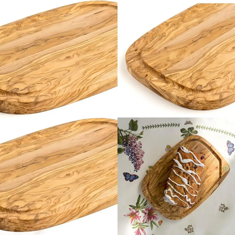 

Большая разделочная доска шеф-повара из оливкового дерева, 33x24 см, толщина 1,9 см.