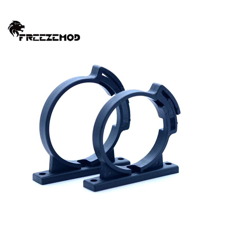 FREEZEMOD Watercooler Reservoir Mounting Bracket For OD50MM 60MM Round Water Tank With Black Adjustable Pipe Clamp,SXKJ-XK