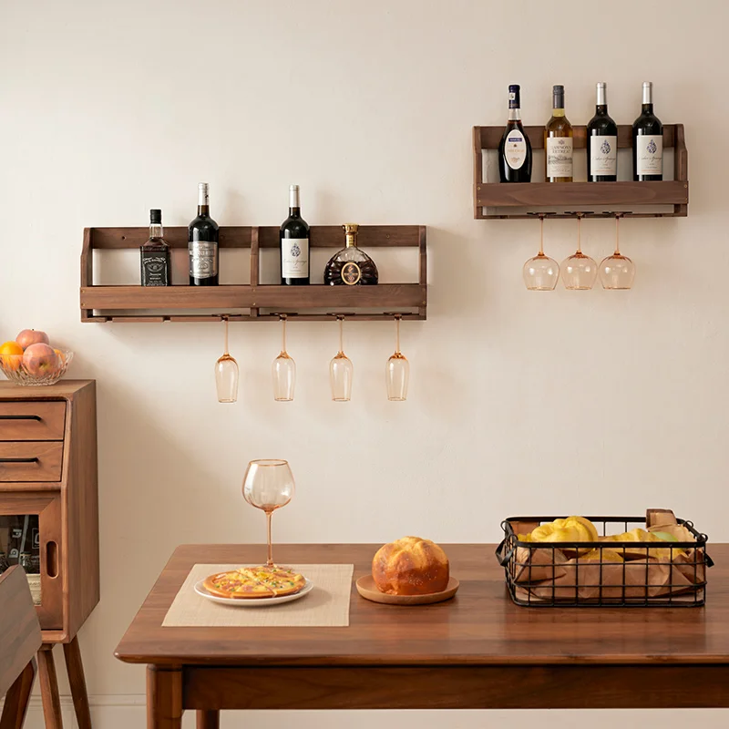 Wood Wall Bar Cabinet Wine Rack Storage Drinks Bartender Bar Cabinet Wine Rack Shelf Modern Botellero Vino Drinks Furnitures