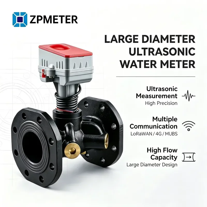 Hot Selling Now High Accuracy Stainless Steel Ultrasonic Flow Meter Large Diameter Smart Water Meter IP68 Protection OEM