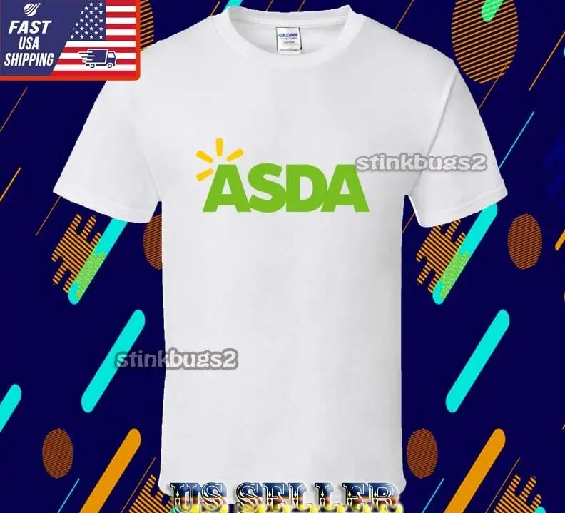 

Новая футболка с логотипом ASDA, футболка унисекс, американский размер