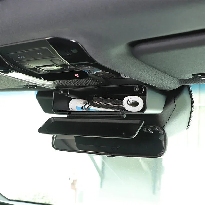 لتويوتا لاند كروزر برادو 250 LC250 2024 2025 ABS سيارة الداخلية مرآة الرؤية الخلفية متعددة الوظائف صندوق تخزين اكسسوارات السيارات