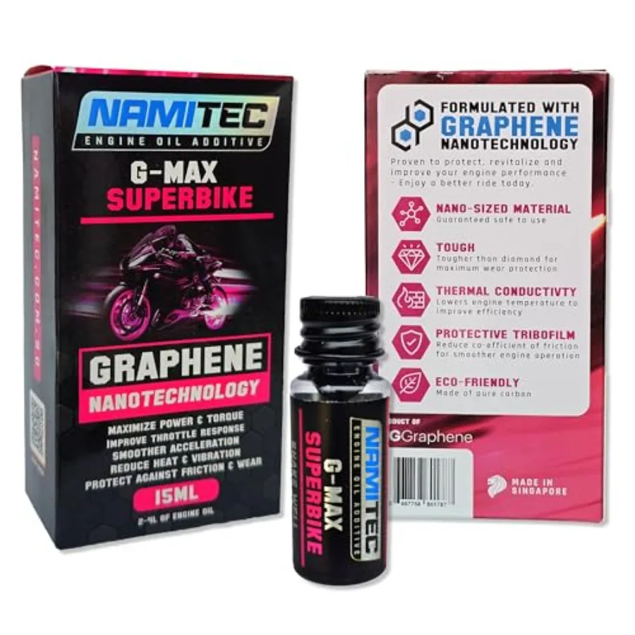 

G-MAX SUPERBIKE Graphene Nanotechnology Engine Oil Additive - Anti-Friction Lubrication - 15ml