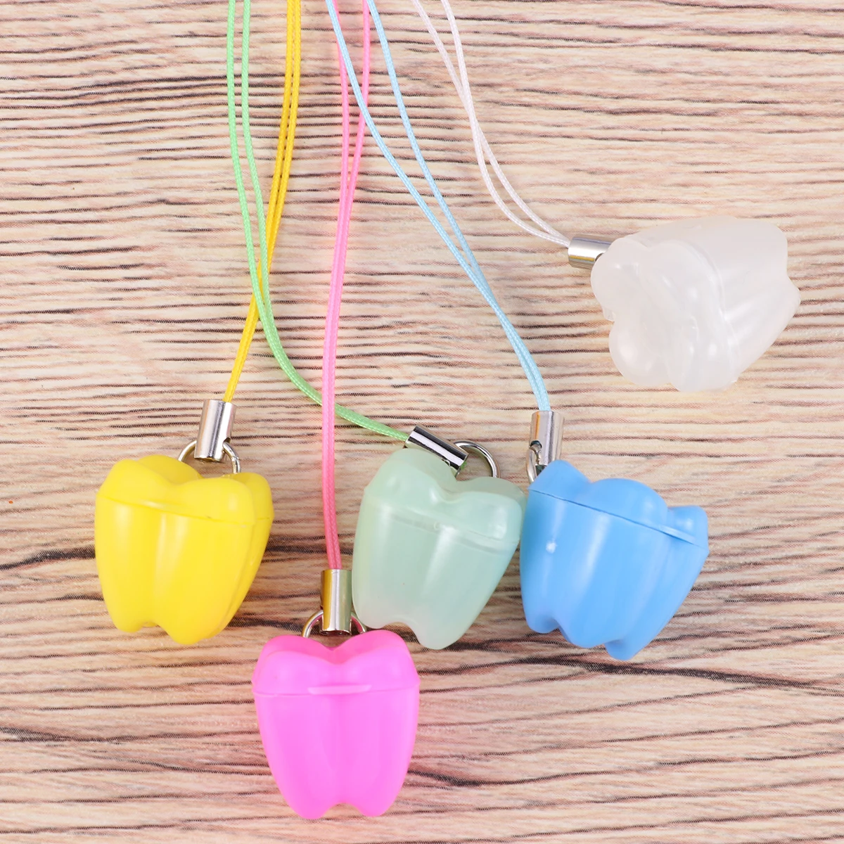 

5pcs Baby Teeth Storage Deciduous Tooth Organizer Kids Gift Necklace Case Mixed Color Christmas New Year Milk