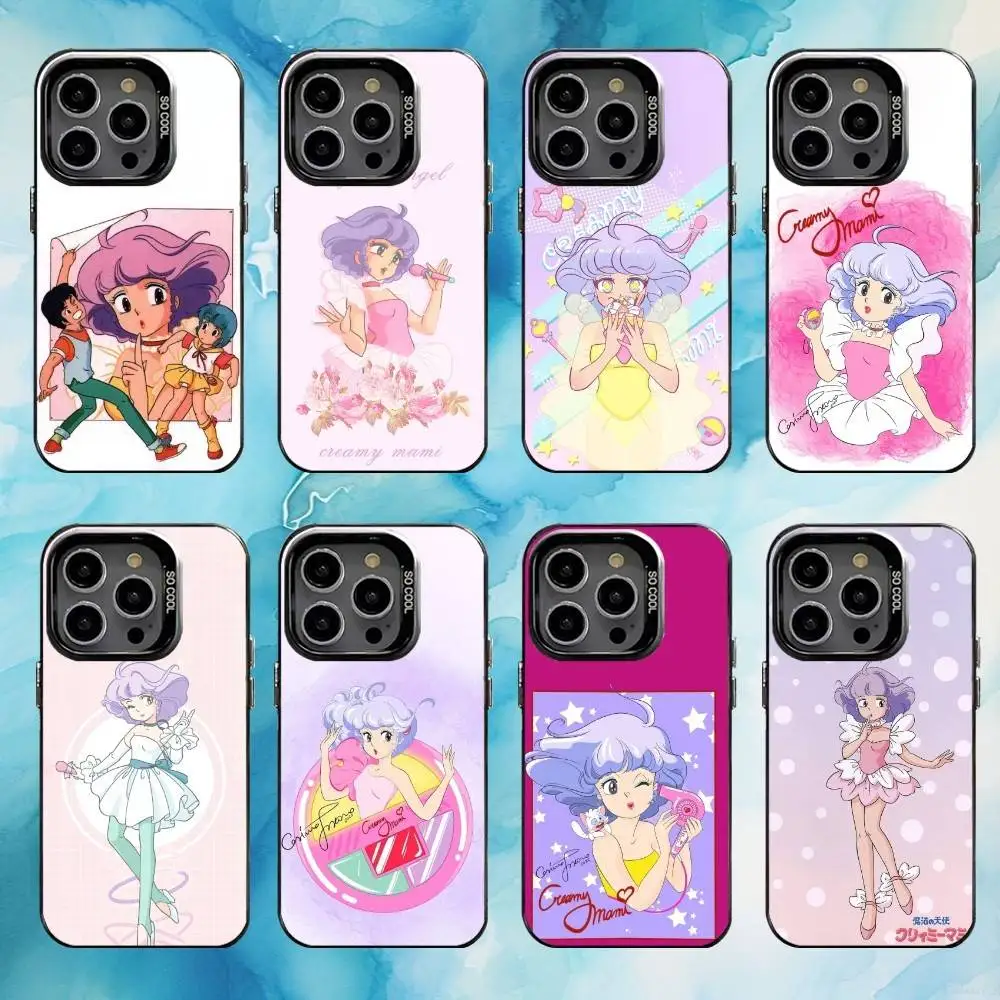

C-Creamy Mami Magic Phone Case For iPhone17,16,15,14,13,12,11 Plus,Pro Max Black Candy Matte Shockproof Cover