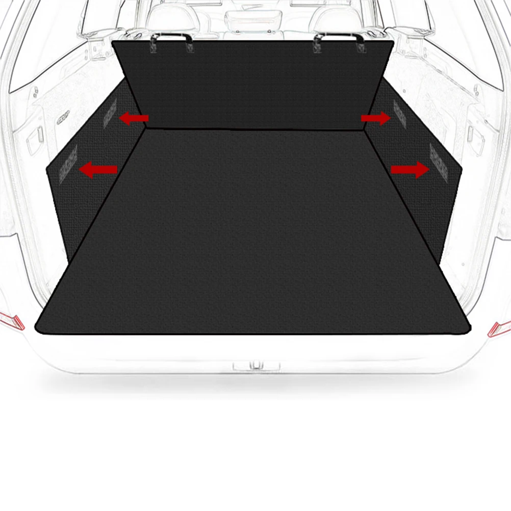 

Car Pet Dog Cushion Car Trunk Pet Car Mat Waterproof Scratch Resistant Washable and Foldable (Black)