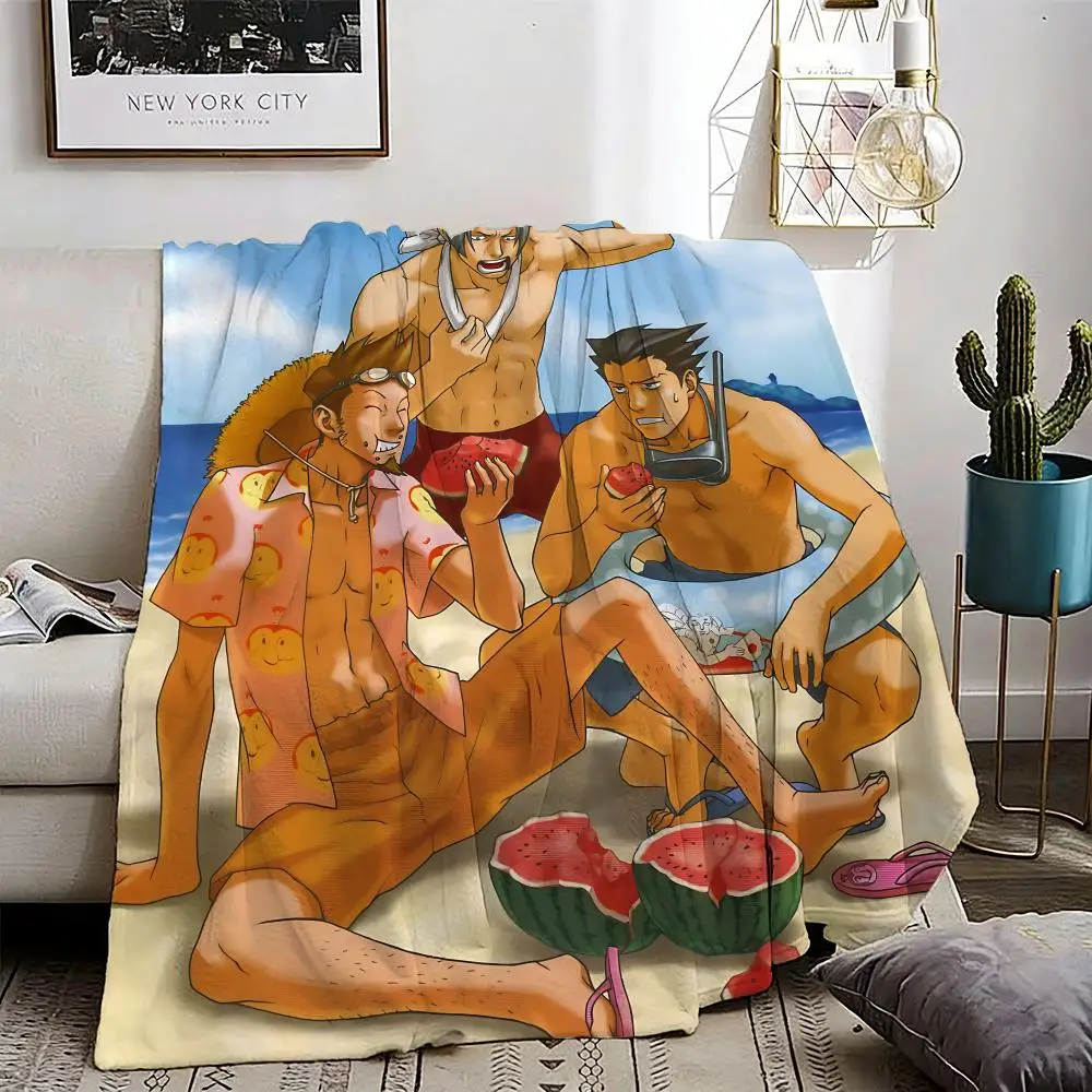 Couverture en flanelle Ace Attorney Throw, légère, 240g, douce et respectueuse de la peau, pour rafraîchir en été
