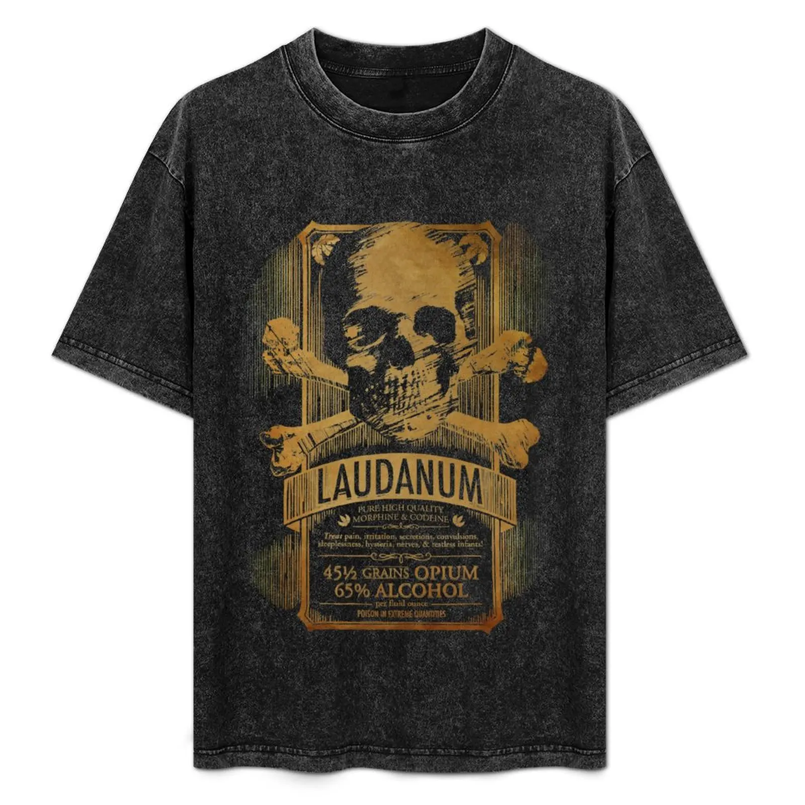 

Laudanum Medical Goth Steampunk Label T-Shirt graphic tee shirt plain anime figures Men's t-shirts