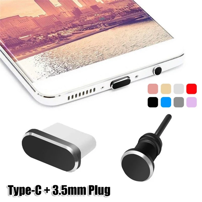 Anti Dust Plug Type C Phone Charging Port 3.5mm Earphone Jack USB C Dust Plug For iPhone 14 Samsung S21 Huawei Phone Accessories