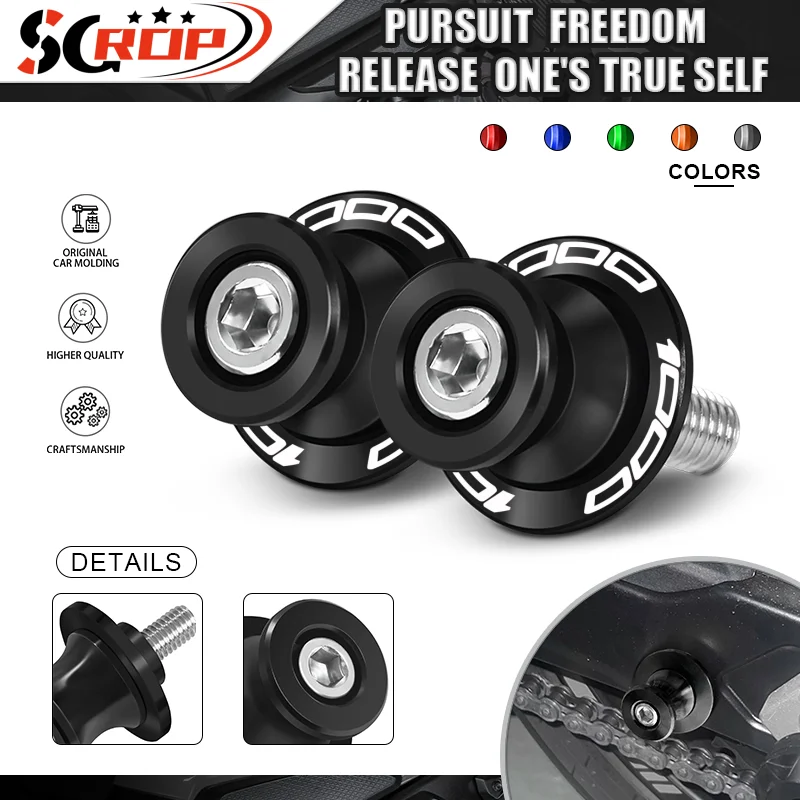

M8 Swingarm Spools Slider For GSXR750 GSXR1000 GSXR 750 1000 Motorcycle Rear Swing Arm Stand Screws Protector Accessories gsxr